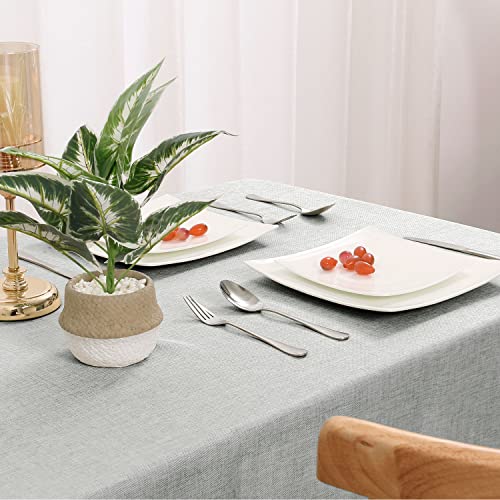 Hiasan Tischdecke Leinenoptik Eckig Tischtuch Wasserabweisend Tischwäsche, 1 Stück, 135 x 135 cm, Hellgrau Hiasan Tischdecke Leinenoptik Eckig Tischtuch Wasserabweisend Tischwäsche, 1 Stück, 135 x 135 cm, Hellgrau von Hiasan
