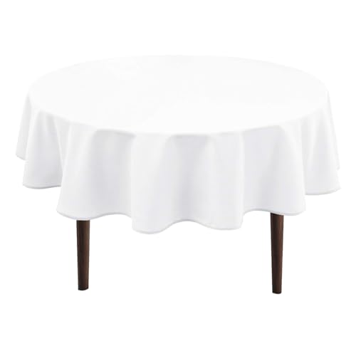 Hiasan Weiß Wasserabweisend Tischdecke aus Polyester,Rund120cm,Anti-Falten Tischtuch,geeignet für Küche,Restaurant,Hochzeit Hiasan Weiß Wasserabweisend Tischdecke aus Polyester,Rund120cm,Anti-Falten Tischtuch,geeignet für Küche,Restaurant,Hochzeit von Hiasan