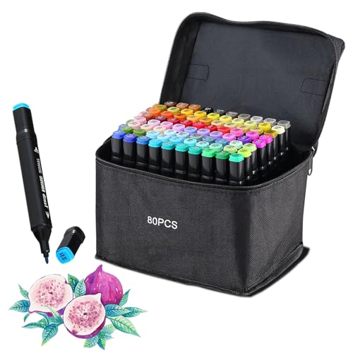 Hibisaws 80 Farben Graffiti Stifte, Twin tip Marker Permanent Marker Stifte Mit 80 Farben Und Zwei Spitzen, Filzstifte Set Für Kinder, Erwachsene, Künstler, Malen, Färben, Skizzieren Hibisaws 80 Farben Graffiti Stifte, Twin tip Marker Permanent Marker Stifte Mit 80 Farben Und Zwei Spitzen, Filzstifte Set Für Kinder, Erwachsene, Künstler, Malen, Färben, Skizzieren von Hibisaws