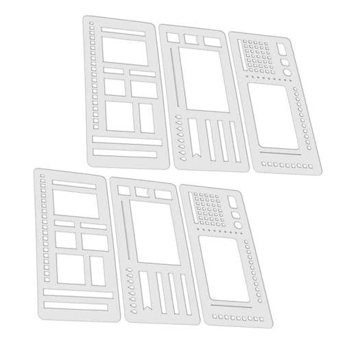 Handgemachte Flexible Record Schablone, Planner Stencil Set für Punktgitter-Journale, Wiederverwendbare Schablonen für Checklisten, Kästchen und Linien, Kompatibel mit Coil-, Disc- und Ringbindung (G) Handgemachte Flexible Record Schablone, Planner Stencil Set für Punktgitter-Journale, Wiederverwendbare Schablonen für Checklisten, Kästchen und Linien, Kompatibel mit Coil-, Disc- und Ringbindung (G) von Hiborth