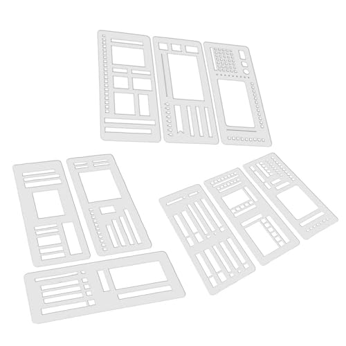Handgemachte Flexible Record Schablone, Planner Stencil Set für Punktgitter-Journale, Wiederverwendbare Schablonen für Checklisten, Kästchen und Linien, Kompatibel mit Coil-, Disc- und Ringbindung (D) Handgemachte Flexible Record Schablone, Planner Stencil Set für Punktgitter-Journale, Wiederverwendbare Schablonen für Checklisten, Kästchen und Linien, Kompatibel mit Coil-, Disc- und Ringbindung (D) von Hiborth