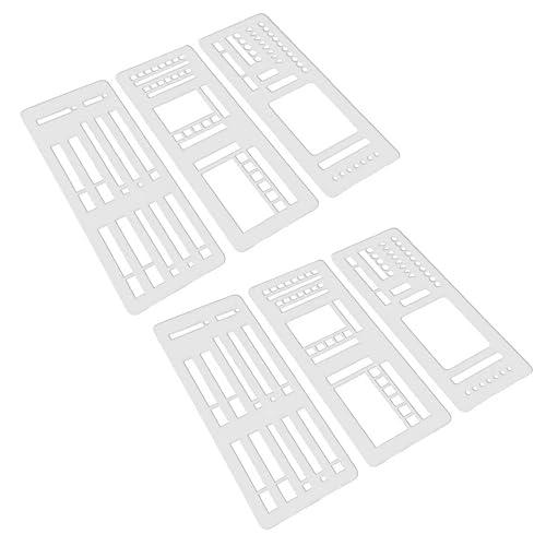 Handgemachte Flexible Record Schablone, Planner Stencil Set für Punktgitter-Journale, Wiederverwendbare Schablonen für Checklisten, Kästchen und Linien, Kompatibel mit Coil-, Disc- und Ringbindung (F) Handgemachte Flexible Record Schablone, Planner Stencil Set für Punktgitter-Journale, Wiederverwendbare Schablonen für Checklisten, Kästchen und Linien, Kompatibel mit Coil-, Disc- und Ringbindung (F) von Hiborth