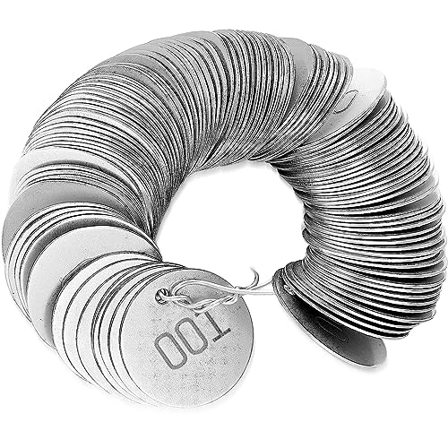 Hicarer Metallanhänger mit Loch für Pflanzen, Ausrüstung, Haustiere, Türen, ohne Schlaufe, 2,5 cm, 100 Stück von Hicarer