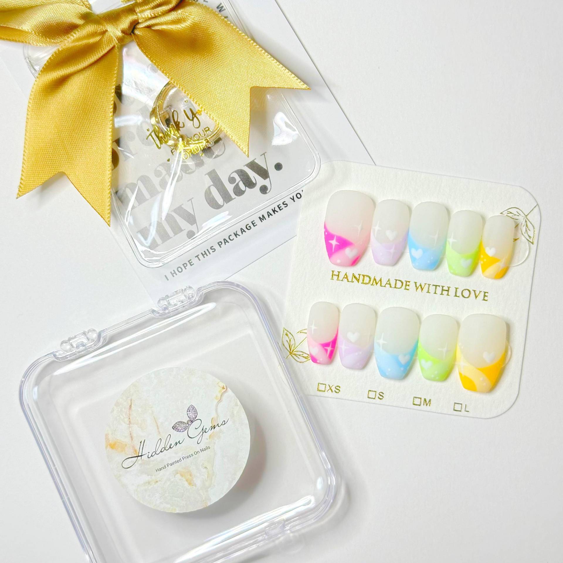 Matte Regenbogen & Liebe Drücken Sie Auf Die Nägel | Falsche Luxus Bestseller Bester Nagel-Shop Trending Matte Regenbogen & Liebe Drücken Sie Auf Die Nägel | Falsche Luxus Bestseller Bester Nagel-Shop Trending von HiddenGemsNailShop