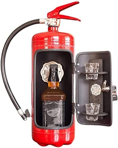 Feuerlöscher, Mini-Bar, Neuheit Feuerlöscher Bar Weinregal, Simulation Feuerlöscher-Form, Ornament, für Whisky liebenden Feuerwehrmann, handgefertigte Metall-Mini-Bar-Geschenk Feuerlöscher, Mini-Bar, Neuheit Feuerlöscher Bar Weinregal, Simulation Feuerlöscher-Form, Ornament, für Whisky liebenden Feuerwehrmann, handgefertigte Metall-Mini-Bar-Geschenk von Hidtree