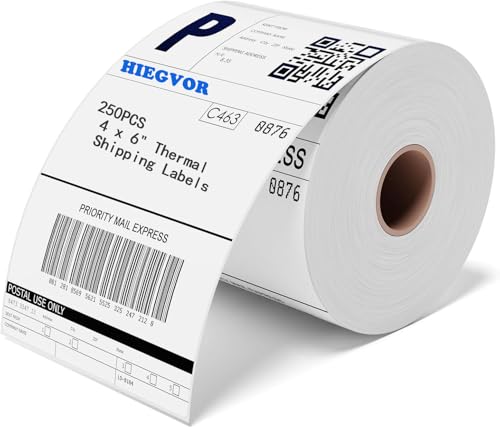 250 Stück Thermo Etiketten 4 × 6 Zoll Thermoetiketten Versandetiketten 100 x 150mm für Versandetiketten, kompatibel mit den meisten Desktop-Thermoetikettendruckern 250 Stück Thermo Etiketten 4 × 6 Zoll Thermoetiketten Versandetiketten 100 x 150mm für Versandetiketten, kompatibel mit den meisten Desktop-Thermoetikettendruckern von Hiegvor