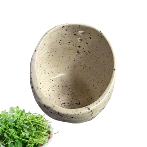 Blatts Kräuter Stripper, Kräuterabstreifer Schale, Herbb Stripper Bowl Keramik, Pottery Herbb Stripper Mit 4 Löchern, Blatts Gemüses Küchenwerkzeug Für Grünkohl Und Chard, Spülmaschine Sicher von Hiemible