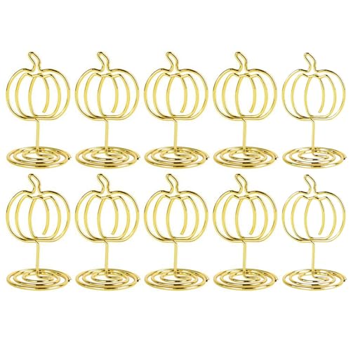 Hiemible Halloween Tischnummernhalter,Kürbis Tischkartenhalter - 10 Stück Tischdisplay Clips Für Hotel Restaurant Café von Hiemible
