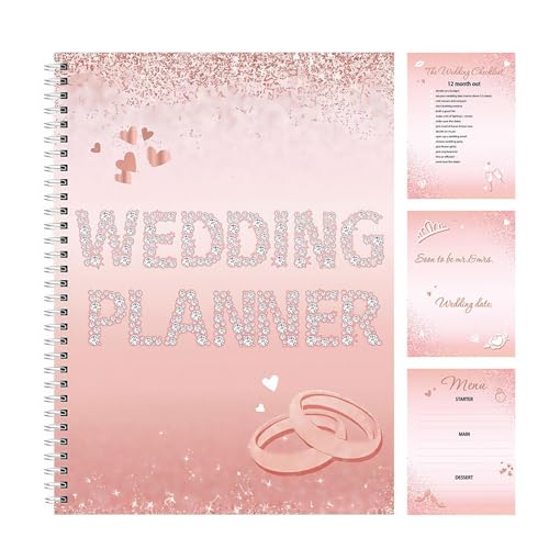 Hiemible Hochzeitsplaner Buch, Hochzeitsplaner Ordner, Agenda Schreibset Ästhetik Scrapbook Verlobung Countdown für Paare Gäste & Veranstaltungen Hiemible Hochzeitsplaner Buch, Hochzeitsplaner Ordner, Agenda Schreibset Ästhetik Scrapbook Verlobung Countdown für Paare Gäste & Veranstaltungen von Hiemible