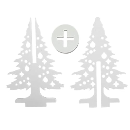 Hiemible Weihnachtsformen | Weihnachtsbaum Silikonformen Weihnachtsdekoration,Wiederverwendbare Bastelwerkzeuge für Epoxidharz Gips Seifenherstellung Kunstprojekte | Bastelbedarf Für Zuhause von Hiemible