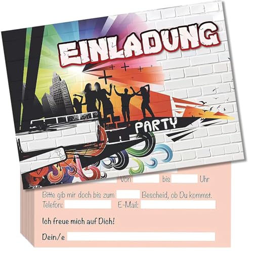 Hierein 12x Jugendweihe Einladungskarten, Tanzende Einladungskarten Jugendweihe Junge, Coole Einladungskarten zur Jugendweihe für Jungen Mädchen Jedes Alter, Einladung Jugendweihe Hierein 12x Jugendweihe Einladungskarten, Tanzende Einladungskarten Jugendweihe Junge, Coole Einladungskarten zur Jugendweihe für Jungen Mädchen Jedes Alter, Einladung Jugendweihe von Hierein