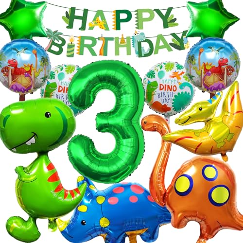 Hierein Dino Deko Kindergeburtstag 3 Jahre, 12 Stück XXL Dinosaurier Luftballons Geburtstagsdeko Jungen, Dino Geburtstag Deko mit Happy Birthday Banne für Jungen Mädchen, Dschungel Party Dekoration Hierein Dino Deko Kindergeburtstag 3 Jahre, 12 Stück XXL Dinosaurier Luftballons Geburtstagsdeko Jungen, Dino Geburtstag Deko mit Happy Birthday Banne für Jungen Mädchen, Dschungel Party Dekoration von Hierein