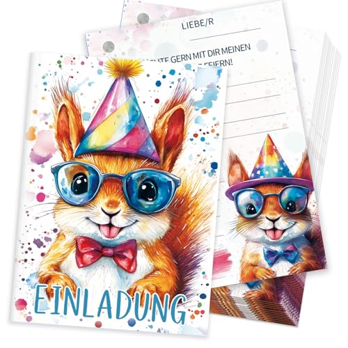 Hierein Einladungskarten Kindergeburtstag Junge, 12 Stück Aquarell Eichhörnchen Einladungskarten Geburtstag, Witzige Kindergeburtstag Einladungskarten für Geburtstag Jungen Mädchen Kinder Jedes Alter Hierein Einladungskarten Kindergeburtstag Junge, 12 Stück Aquarell Eichhörnchen Einladungskarten Geburtstag, Witzige Kindergeburtstag Einladungskarten für Geburtstag Jungen Mädchen Kinder Jedes Alter von Hierein