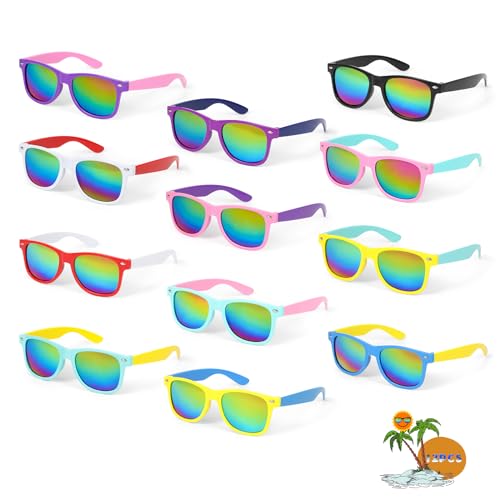 12 Pack Kinder Sonnenbrillen Set, Neon Sonnenbrillen für Kinder 3-8 Jahren Mädchen, Bunte Party Sonnenbrille Kinder, Lustig Party Brille für Sommerstrand Pool Party Geburtstagspartys Party Zubehör 12 Pack Kinder Sonnenbrillen Set, Neon Sonnenbrillen für Kinder 3-8 Jahren Mädchen, Bunte Party Sonnenbrille Kinder, Lustig Party Brille für Sommerstrand Pool Party Geburtstagspartys Party Zubehör von Hifot