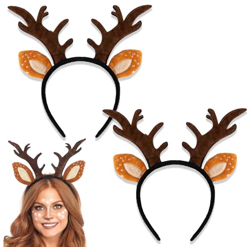 2 Stück Rentier Haarreif Erwachsene Kinder,Geweih Haarreif Haarreifen Weihnachten Reh Haarreif Weihnachts Accessoires Haarschmuck für Weihnachten Kostüme Zubehör Cosplay Karneval Party 2 Stück Rentier Haarreif Erwachsene Kinder,Geweih Haarreif Haarreifen Weihnachten Reh Haarreif Weihnachts Accessoires Haarschmuck für Weihnachten Kostüme Zubehör Cosplay Karneval Party von Hifot