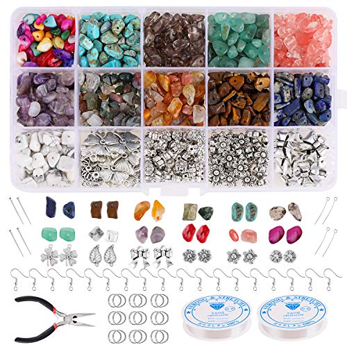 Hifot bastelset Erwachsene Steinperlen schmuck basteln 900 Stücke, irregulär Stein DIY schmuck Set für Halskette Armband Ohrring und Andere Schmuckherstellung Hifot bastelset Erwachsene Steinperlen schmuck basteln 900 Stücke, irregulär Stein DIY schmuck Set für Halskette Armband Ohrring und Andere Schmuckherstellung von Hifot