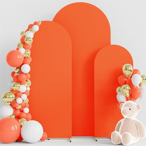 Highdi Bogen-Hintergrund-Abdeckung, Hochzeitsbogen Abdeckung Bogen Hintergrundabdeckungen Oberseite für Hochzeit, Geburtstag, Party, Zeremonie Dekoration (6FT,Orange) von Highdi
