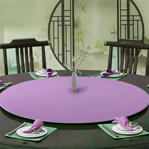 Highdi Elastische Tischdecke Rund Abwaschbar, Cocktail Spanntischdecke Rund Gartentischdecke Outdoor Round Tischdecke mit Gummizug für Esszimmer, Küche und Picknick (120cm,Hellviolett) von Highdi