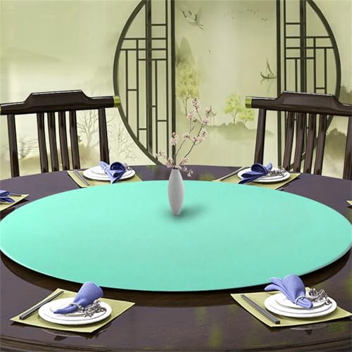 Highdi Elastische Tischdecke Rund Abwaschbar, Cocktail Spanntischdecke Rund Gartentischdecke Outdoor Round Tischdecke mit Gummizug für Esszimmer, Küche und Picknick (160cm,Grün) von Highdi