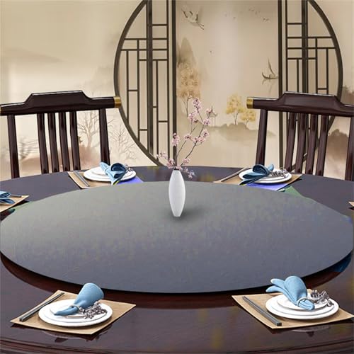 Highdi Elastische Tischdecke Rund Abwaschbar, Cocktail Spanntischdecke Rund Gartentischdecke Outdoor Round Tischdecke mit Gummizug für Esszimmer, Küche und Picknick (60cm,Dunkelgrau) von Highdi