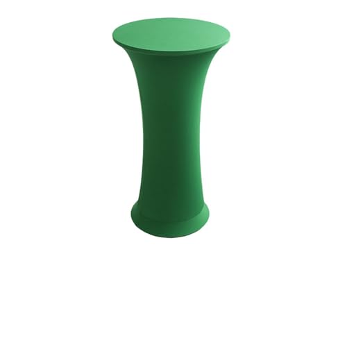 Highdi Stretch Stehtischhussen, Spandex Stretch Stehtisch Hussen Elastische Rund Stehtisch Hussen Outdoor für Bistrotisch Hochzeit Geburtstagsfeier Bankett (Ф60cm,Grün) von Highdi