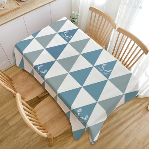 Highdi Tischdecke Abwaschbar, Rechteckig Tischdecke für Biertische Wasserabweisend Tafeldecke Sommer Tischwäsche für Wohnzimmer, Esszimmer, Balkon, Garten (100x140cm,Modegeometrie 9) von Highdi