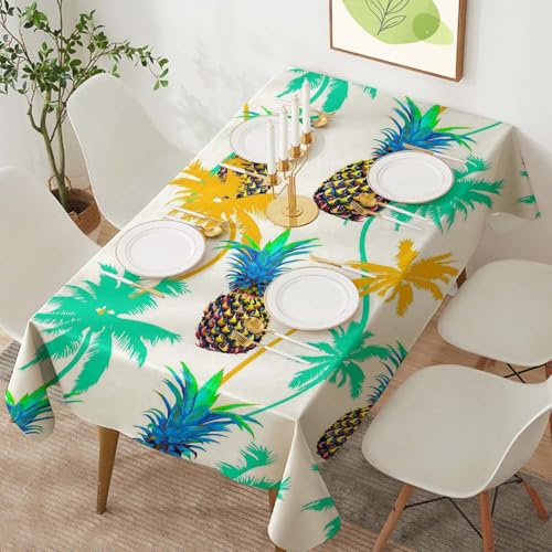 Highdi Tischdecke Abwaschbar, Rechteckig Tischdecke für Biertische Wasserabweisend Tafeldecke Sommer Tischwäsche für Wohnzimmer, Esszimmer, Balkon, Garten (4.59 * 4.59FT,Fruchtart 4) von Highdi