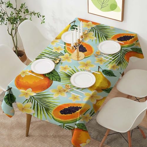 Highdi Tischdecke Abwaschbar, Rechteckig Tischdecke für Biertische Wasserabweisend Tafeldecke Sommer Tischwäsche für Wohnzimmer, Esszimmer, Balkon, Garten (4.59 * 5.9FT,Fruchtart 2) von Highdi
