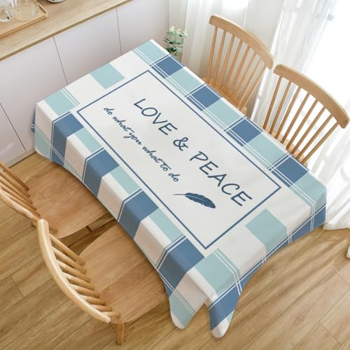 Highdi Tischdecke Abwaschbar, Rechteckig Tischdecke für Biertische Wasserabweisend Tafeldecke Sommer Tischwäsche für Wohnzimmer, Esszimmer, Balkon, Garten (90x90cm,Modegeometrie 1) von Highdi