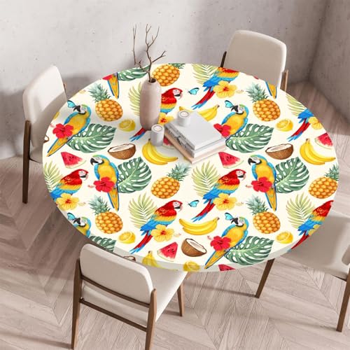 Highdi Tischdecke Abwaschbar Rund 150cm, Elastisch Druckbar Tischdecke Outdoor Lotuseffekt Tischdecken Table Cloth für Garten Restaurant, Ideal für 130cm-140cm Highdi Tischdecke Abwaschbar Rund 150cm, Elastisch Druckbar Tischdecke Outdoor Lotuseffekt Tischdecken Table Cloth für Garten Restaurant, Ideal für 130cm-140cm von Highdi