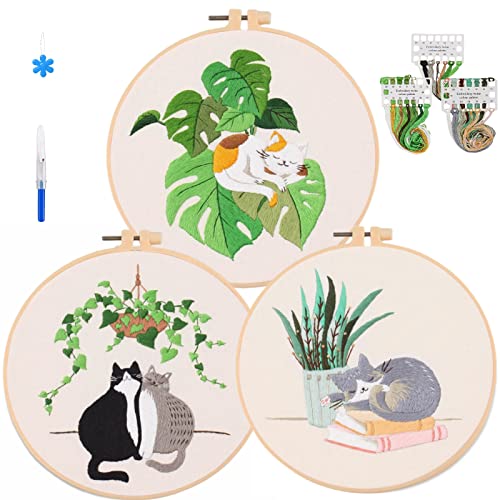 Highkick Katzen-Sticksets für Anfänger, Sticksets für Erwachsene, einfaches Stickset Highkick Katzen-Sticksets für Anfänger, Sticksets für Erwachsene, einfaches Stickset von Highkick