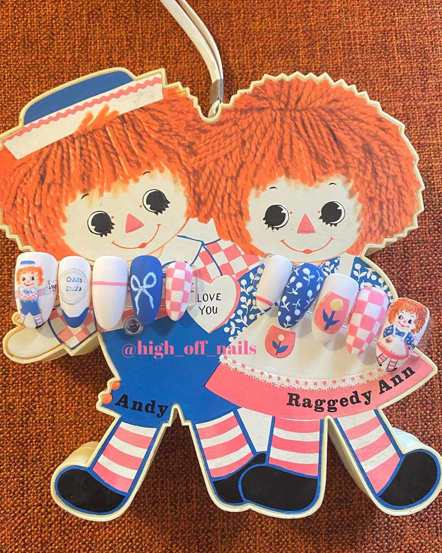 Raggedy Ann & Andy Press-On Es von HighoffnailsStudio