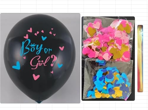 Gender Reveal Konfetti Luftballons - Latex Junge oder Mädchen Ballon mit Rosa Blau Konfetti Gender Reveal Konfetti Luftballons - Latex Junge oder Mädchen Ballon mit Rosa Blau Konfetti von Hightopup