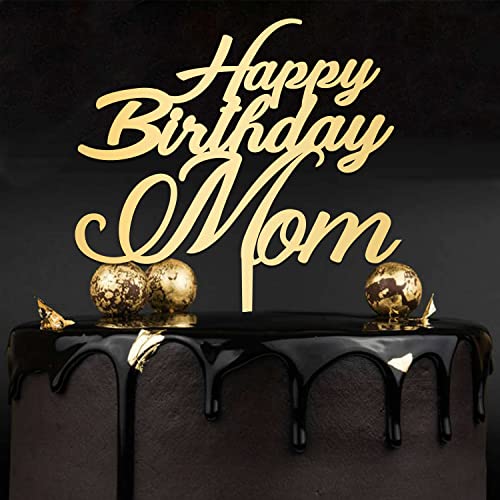 Happy Birthday Mom Cake Topper, Spiegel Gold Best Mom Ever Cake Topper, Happy Mother's Day Cake Topper, Acryl, Spiegelgold, Made in USA Happy Birthday Mom Cake Topper, Spiegel Gold Best Mom Ever Cake Topper, Happy Mother's Day Cake Topper, Acryl, Spiegelgold, Made in USA von HIGOSS