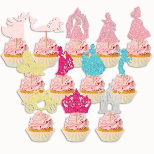 Prinzessinnen-Cupcake-Topper, Prinzessinnen-Geburtstagsparty-Dekorationen, Prinzessinnen-Kuchendekorationen, Schloss-Kuchenaufsatz, Prinzessinnen-Kuchenaufsatz für Brautparty, Junggesellinnenabschied Prinzessinnen-Cupcake-Topper, Prinzessinnen-Geburtstagsparty-Dekorationen, Prinzessinnen-Kuchendekorationen, Schloss-Kuchenaufsatz, Prinzessinnen-Kuchenaufsatz für Brautparty, Junggesellinnenabschied von HigzYovn
