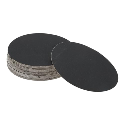 Hihaha 50 Stk Runde Schleifblätter 240 Körnung Haken und Schleifscheiben Universell für Autolackierung 100x100mm Siliciumcarbid Schwarz von Hihaha