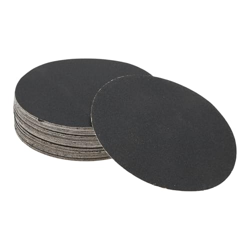 Hihaha 50 Stk Runde Schleifpapier 180 Körnung Haken und Schleifblätter Universell für Autolackierung 100x100mm Siliziumkarbid Schwarz von Hihaha