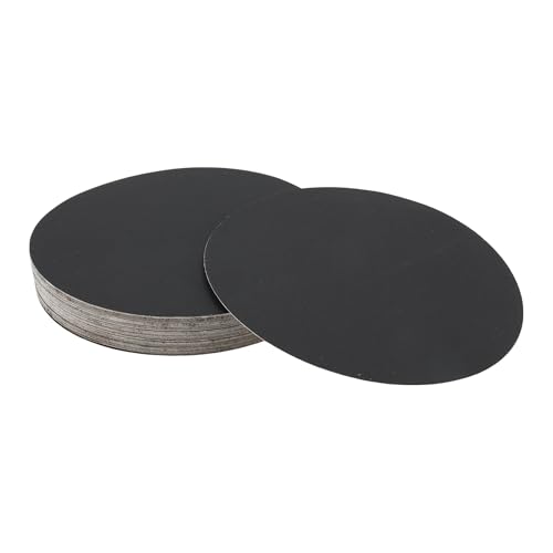 Hihaha 50 Stk Runde Schleifpapier 600 Körnung Haken und Schleifblätter Universell für Autolackierung 150x150mm Siliziumkarbid Schwarz von Hihaha