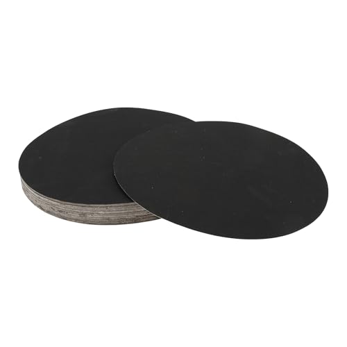 Hihaha 50 Stk Runde Schleifblätter 2000 Körnung Haken und Schleifscheiben Universell für Autolackierung 180x180mm Siliziumkarbid Schwarz von Hihaha