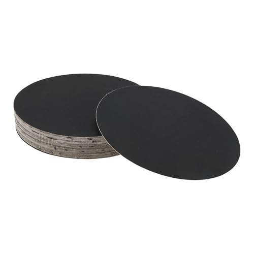 Hihaha 50 Stk Runde Schleifpapier 800er Körnung Haken und Schleifblätter Universell für Autolackierung 125x125mm Siliziumkarbid Schwarz von Hihaha