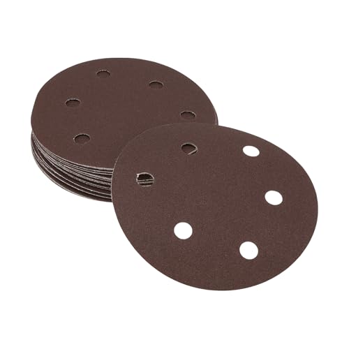Hihaha Schleifpapier, Klett-Schleifblätter, 125 x 125 mm, Körnung 150, rund, effizientes Schleifen und Polieren, Automobilherstellung und Reparatur, Holzbearbeitung, Rot Hihaha Schleifpapier, Klett-Schleifblätter, 125 x 125 mm, Körnung 150, rund, effizientes Schleifen und Polieren, Automobilherstellung und Reparatur, Holzbearbeitung, Rot von Hihaha