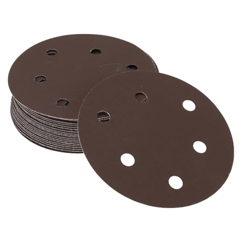 Hihaha Schleifpapier, Klett-Schleifblätter, 125 x 125 mm, Rot, Körnung 2000, rund, effizientes Schleifen und Polieren, Automobilherstellung und Reparatur, Holzbearbeitung von Hihaha