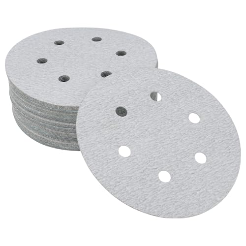 Hihaha Schleifpapier, Klett-Schleifblätter, 150 x 150 mm, Körnung 180, rund, effizientes Schleifen und Polieren, Automobilherstellung und Reparatur, Holzbearbeitung, Weiß Hihaha Schleifpapier, Klett-Schleifblätter, 150 x 150 mm, Körnung 180, rund, effizientes Schleifen und Polieren, Automobilherstellung und Reparatur, Holzbearbeitung, Weiß von Hihaha