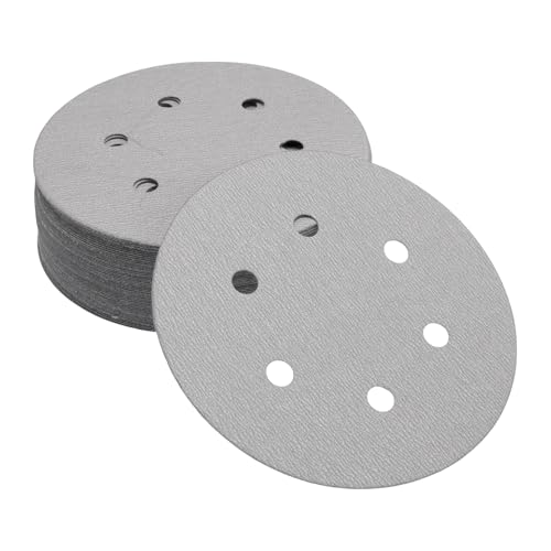 Hihaha Schleifpapier, Klett-Schleifblätter, 150 x 150 mm, Körnung 400, rund, effizientes Schleifen und Polieren, Automobilherstellung und Reparatur, Holzbearbeitung, Weiß Hihaha Schleifpapier, Klett-Schleifblätter, 150 x 150 mm, Körnung 400, rund, effizientes Schleifen und Polieren, Automobilherstellung und Reparatur, Holzbearbeitung, Weiß von Hihaha