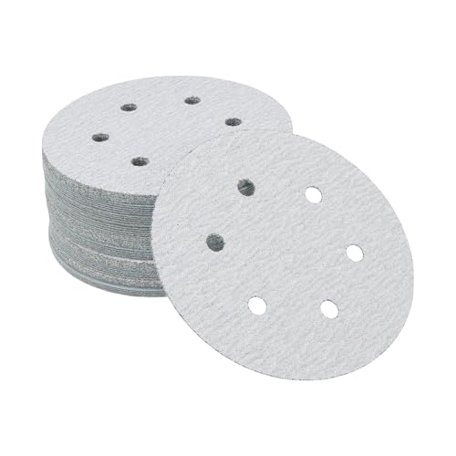 Hihaha Schleifpapier, Klett-Schleifblätter, 150 x 150 mm, Körnung 60, rund, effizientes Schleifen und Polieren, Automobilherstellung und Reparatur, Holzbearbeitung, Weiß Hihaha Schleifpapier, Klett-Schleifblätter, 150 x 150 mm, Körnung 60, rund, effizientes Schleifen und Polieren, Automobilherstellung und Reparatur, Holzbearbeitung, Weiß von Hihaha