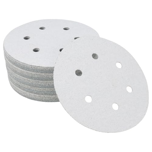 Hihaha Schleifpapier, Klett-Schleifblätter, 150 x 150 mm, Körnung 80, rund, effizientes Schleifen und Polieren, Automobilherstellung und Reparatur, Holzbearbeitung, Weiß Hihaha Schleifpapier, Klett-Schleifblätter, 150 x 150 mm, Körnung 80, rund, effizientes Schleifen und Polieren, Automobilherstellung und Reparatur, Holzbearbeitung, Weiß von Hihaha