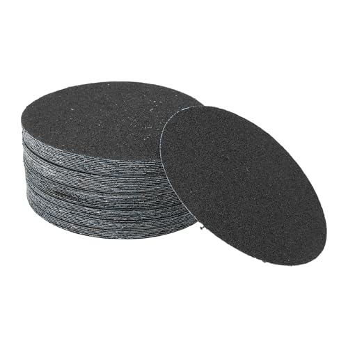 Hihaha 50 Stk Runde Schleifblätter 80 Körnung Haken und Schleifscheiben Universell Für Automotive Refinishing 100x100mm Siliciumcarbid Schwarz von Hihaha