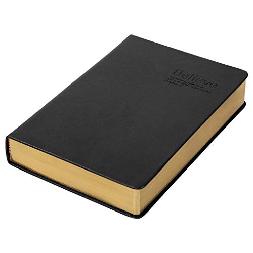 Earnmore A5 Notizbuch 600 Seiten Retro Leder Journal Blank Sketch Painting Handbook Bibel Memo Notizblock, Black, 8,4" x 5,7" von Earnmore