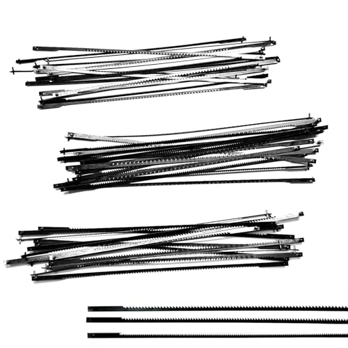 Laubsägeblätter, 15/18/24 TPI Hartstahl, für Laubsäge, Laubsäge, Rahmensäge, Stichsäge, Dremelsäge, 16,5 cm, 45 Stück Laubsägeblätter, 15/18/24 TPI Hartstahl, für Laubsäge, Laubsäge, Rahmensäge, Stichsäge, Dremelsäge, 16,5 cm, 45 Stück von Hiizug