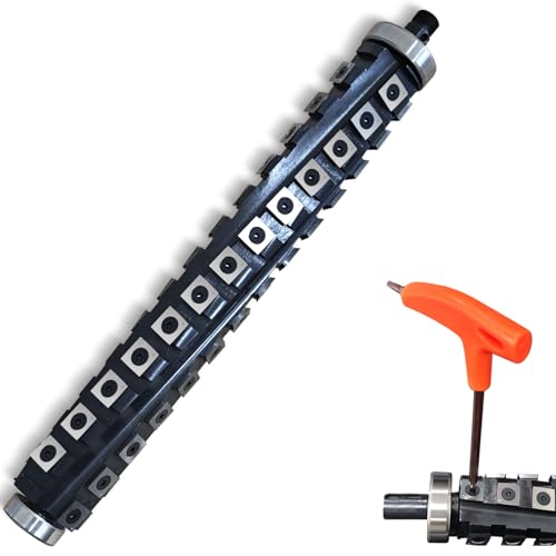 Spiralschneiderkopf für Dewalt DW733 DW734 Hobel, 4 Reihen mit 54 Hartmetall-Einsätzen, 31,8 cm von Hiizug
